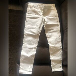 NWT white jeans with studs on the sides